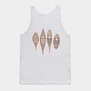 Wooden Snowshoes - traditional snowshoes, Indigenous Snowshoe styles Tank Top